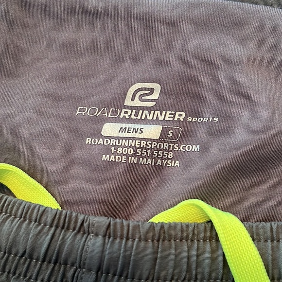 Roadrunner Sports Running/Track Shorts in Grey w/ Florescent Green Accent, Small - Picture 2 of 4
